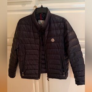 Moncler Black Puffer Jacket dark blue